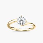 Round Diamond 4 prong basket style Solitaire Engagement Ring
