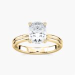 Cushion Diamond Hidden Halo Engagement Ring