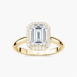 Emerald Diamond Stackable Engagement Ring